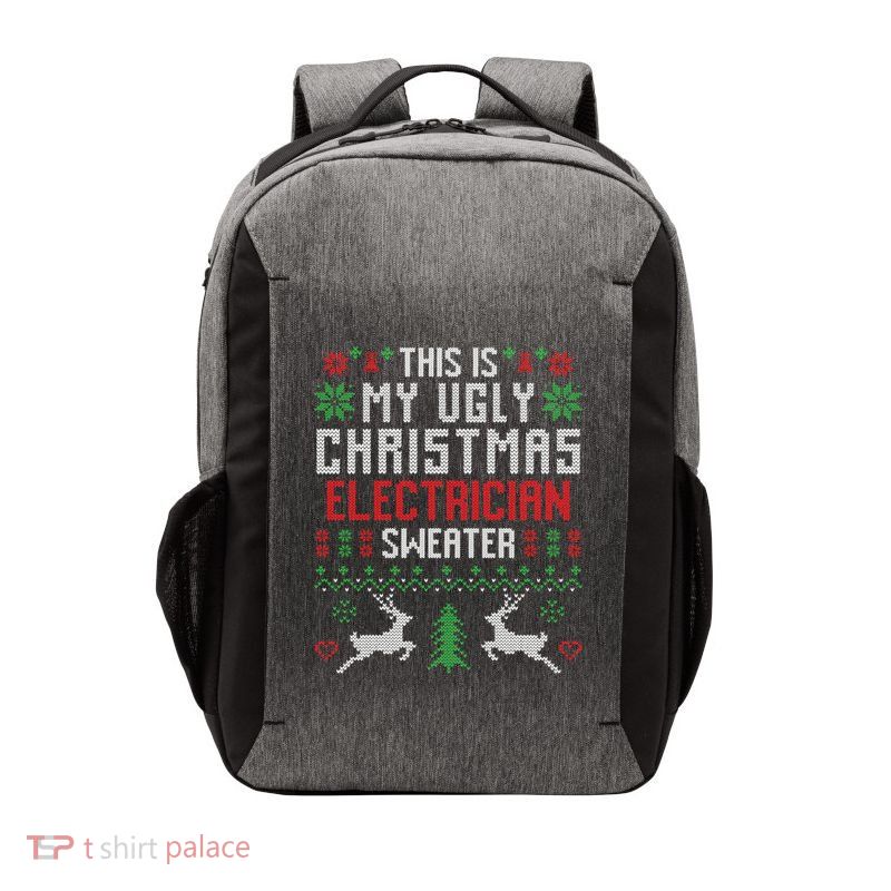 This Is My Ugly Christmas Electrician Sweater Cute Gift Vector Backpack