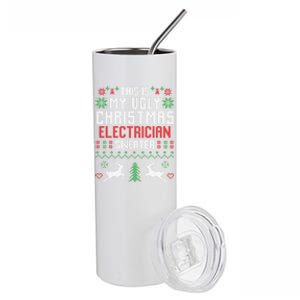 This Is My Ugly Christmas Electrician Sweater Cute Gift Stainless Steel Tumbler