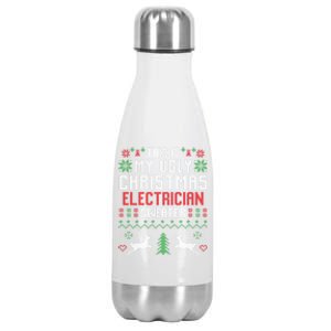 This Is My Ugly Christmas Electrician Sweater Cute Gift Stainless Steel Insulated Water Bottle