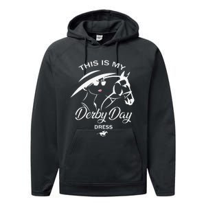 This Is My Derby Day Dress Funny KY Derby Horse Performance Fleece Hoodie