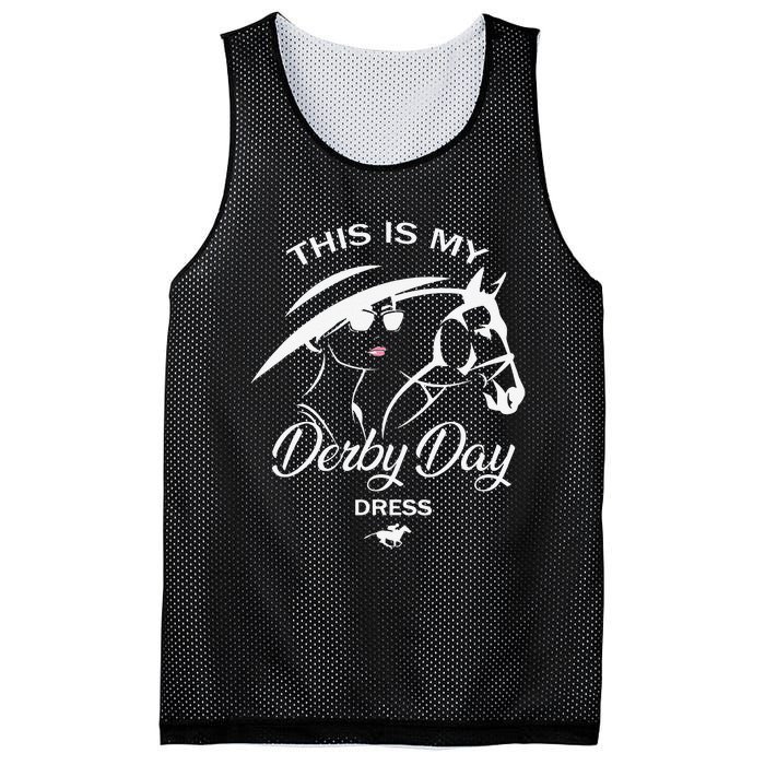 This Is My Derby Day Dress Funny KY Derby Horse Mesh Reversible Basketball Jersey Tank