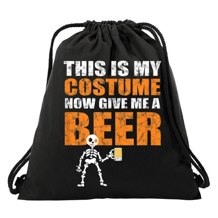 This Is My Costume Now Give Me A Beer Halloween Drawstring Bag