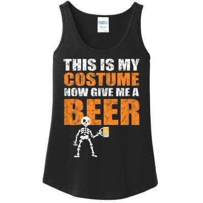 This Is My Costume Now Give Me A Beer Halloween Ladies Essential Tank