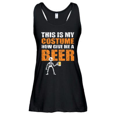 This Is My Costume Now Give Me A Beer Halloween Ladies Essential Flowy Tank