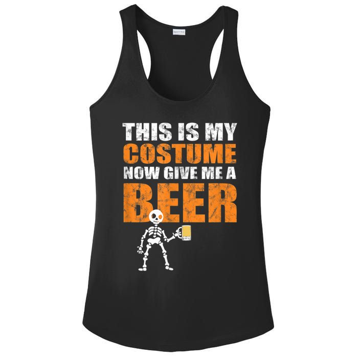 This Is My Costume Now Give Me A Beer Halloween Ladies PosiCharge Competitor Racerback Tank