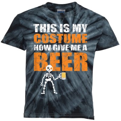 This Is My Costume Now Give Me A Beer Halloween Kids Tie-Dye T-Shirt