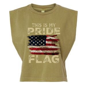 This Is My Pride Flag Usa American 4th Of July Garment-Dyed Women's Muscle Tee