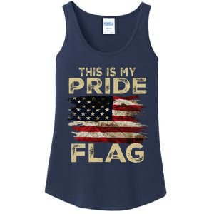 This Is My Pride Flag Usa American 4th Of July Ladies Essential Tank