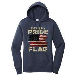 This Is My Pride Flag Usa American 4th Of July Women's Pullover Hoodie