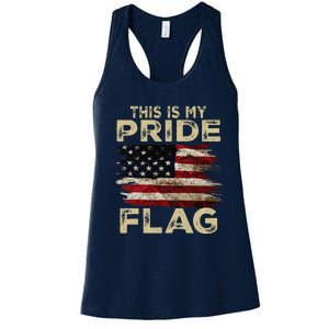 This Is My Pride Flag Usa American 4th Of July Women's Racerback Tank