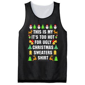 This Is My It's Too Hot For Ugly Christmas Sweaters Mesh Reversible Basketball Jersey Tank