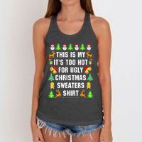 This Is My It's Too Hot For Ugly Christmas Sweaters Women's Knotted Racerback Tank