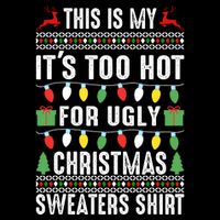 This Is My ItS Too Hot For Ugly Christmas Sweaters Drawstring Bag