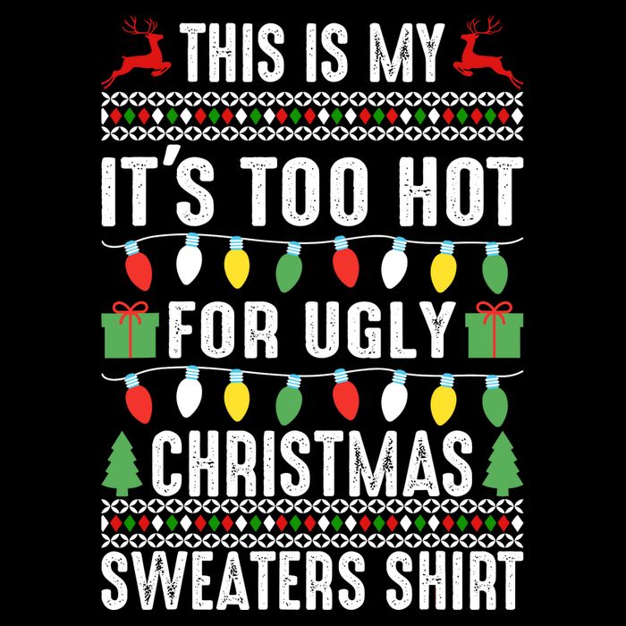 This Is My ItS Too Hot For Ugly Christmas Sweaters Drawstring Bag