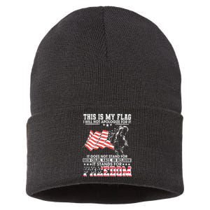 This Is My Flag I Will Not Apologize For It Sustainable Knit Beanie