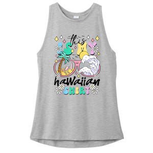 This Is My Hawaiian Groovy Tropical Luau Costume Party Ladies PosiCharge Tri-Blend Wicking Tank