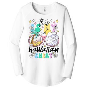 This Is My Hawaiian Groovy Tropical Luau Costume Party Women's Perfect Tri Tunic Long Sleeve Shirt