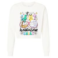 This Is My Hawaiian Groovy Tropical Luau Costume Party Cropped Pullover Crew