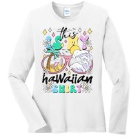 This Is My Hawaiian Groovy Tropical Luau Costume Party Ladies Long Sleeve Shirt