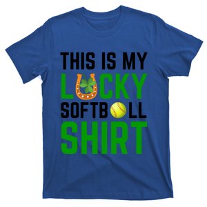 This Is My Lucky Softball Funny Gift Sport Game St Patrick's Day Gift T-Shirt