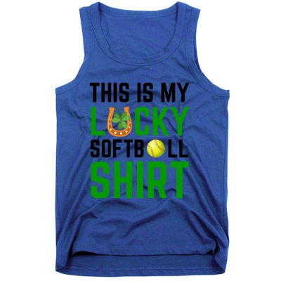 This Is My Lucky Softball Funny Gift Sport Game St Patrick's Day Gift Tank Top