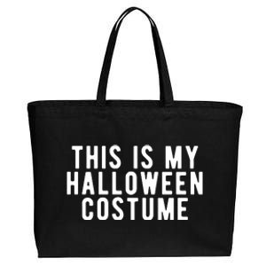 This Is My Halloween Costume Cotton Canvas Jumbo Tote