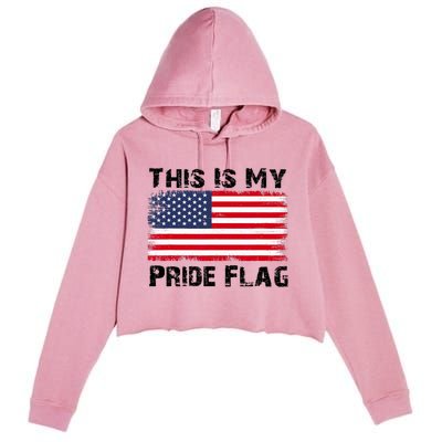 This Is My Pride Flag  Crop Fleece Hoodie