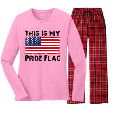 This Is My Pride Flag  Women's Long Sleeve Flannel Pajama Set 