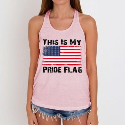 This Is My Pride Flag  Women's Knotted Racerback Tank