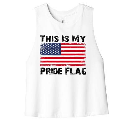 This Is My Pride Flag  Women's Racerback Cropped Tank