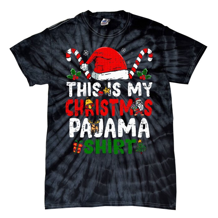 This Is My Christmas Pajama  Funny Christmas Tie-Dye T-Shirt