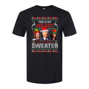 This Is My Ugliest Christmas Anti Biden Sweater Funny Xmas Softstyle CVC T-Shirt