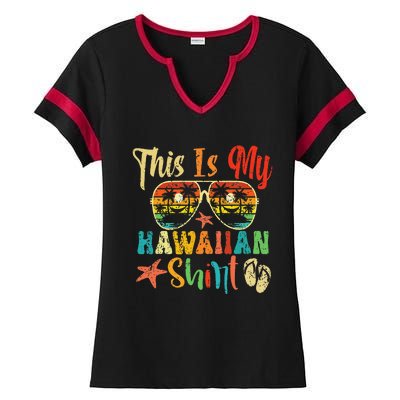 This Is My Hawaiian summer vacation Ladies Halftime Notch Neck Tee