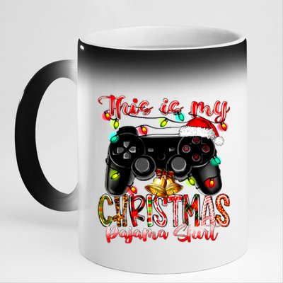 This Is My Christmas Pajama 11oz Black Color Changing Mug