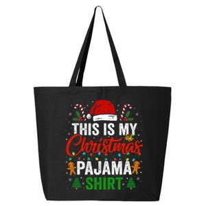 This Is My Christmas Pajama Funny Xmas PJs 25L Jumbo Tote