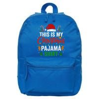 This Is My Christmas Pajama Funny Xmas PJs 16 in Basic Backpack