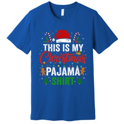 This Is My Christmas Pajama Funny Xmas PJs Premium T-Shirt