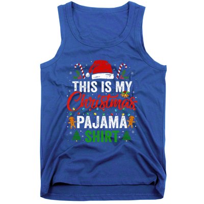 This Is My Christmas Pajama Funny Xmas PJs Tank Top