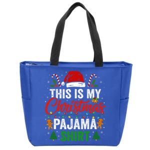 This Is My Christmas Pajama Funny Xmas PJs Zip Tote Bag