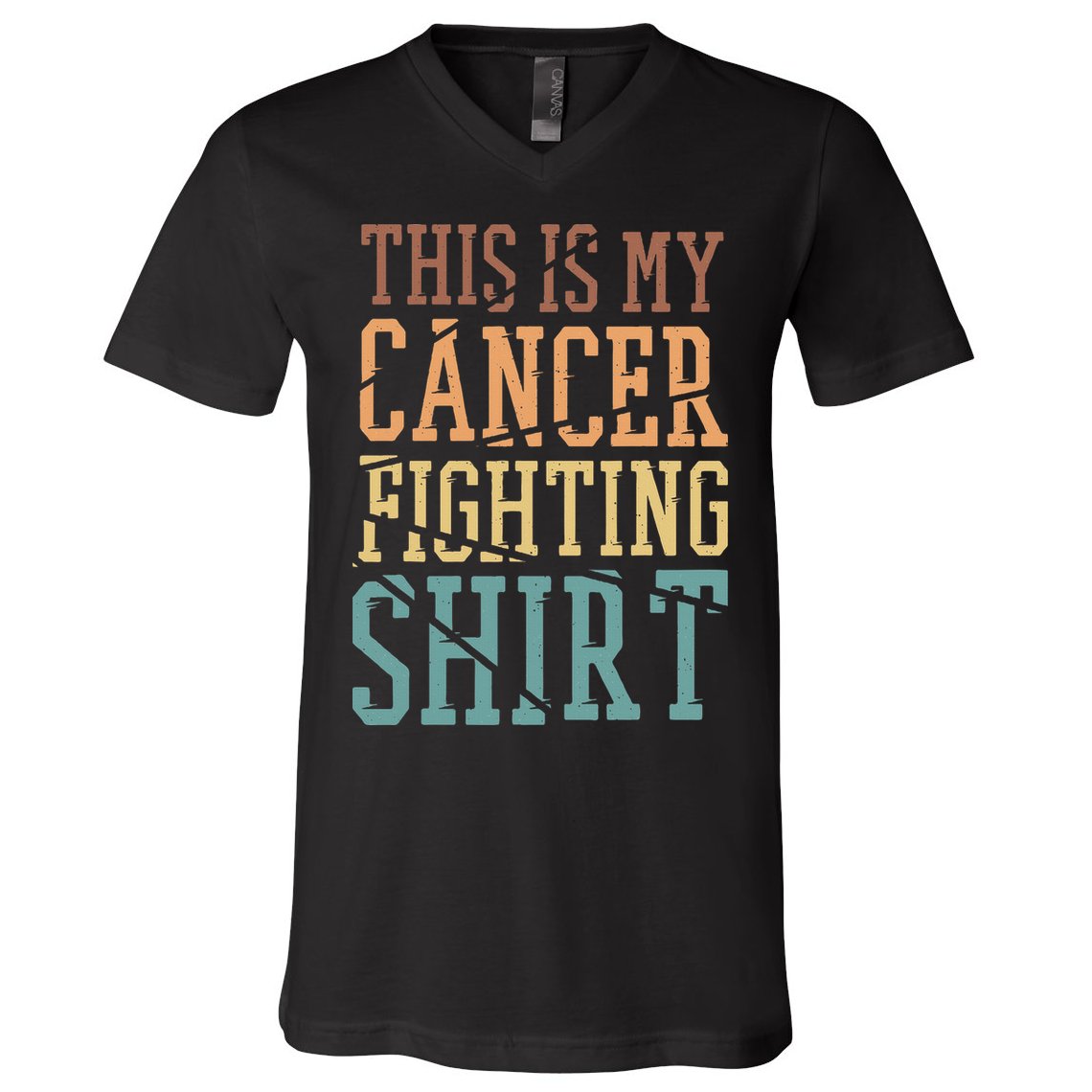 This Is My Cancer Fighting  Cancer Chemo Awareness V-Neck T-Shirt