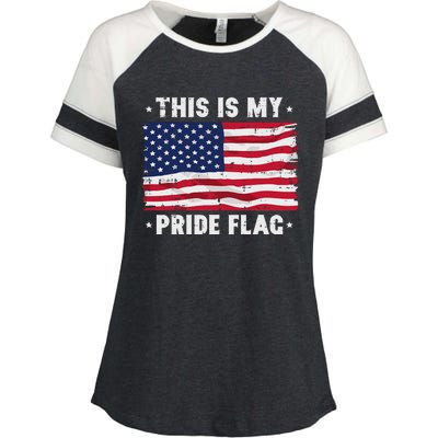 This Is My Pride Flag America Anti Lgbtq Patriot Enza Ladies Jersey Colorblock Tee