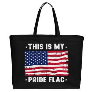 This Is My Pride Flag America Anti Lgbtq Patriot Cotton Canvas Jumbo Tote