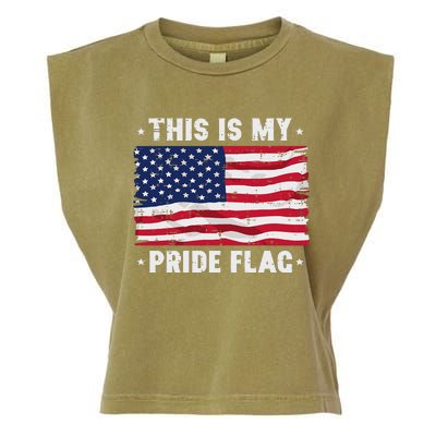 This Is My Pride Flag America Anti Lgbtq Patriot Garment-Dyed Women's Muscle Tee