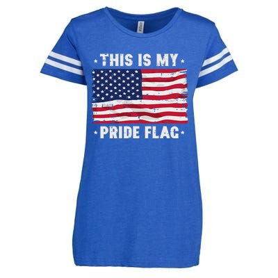 This Is My Pride Flag America Anti Lgbtq Patriot Enza Ladies Jersey Football T-Shirt