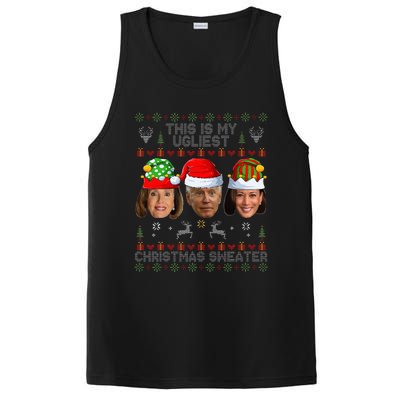 This Is My Ugliest Christmas Sweater Funny Joe Biden Kamala PosiCharge Competitor Tank