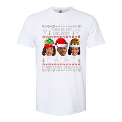 This Is My Ugliest Christmas Sweater Funny Joe Biden Kamala Softstyle CVC T-Shirt