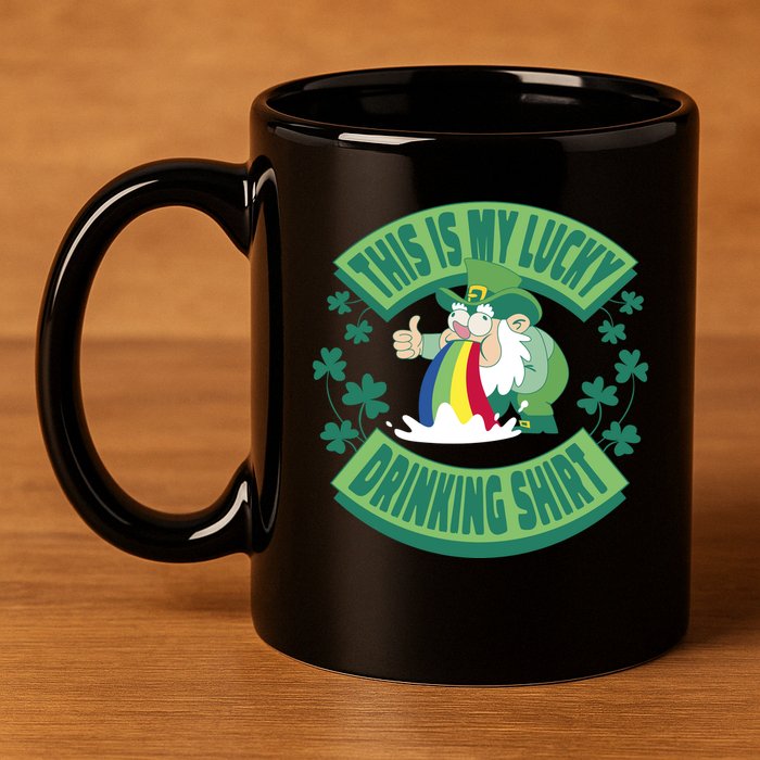 This Is My Lucky Drinking Shirt St Patricks' Day 11oz C Handle Ceramic Mug