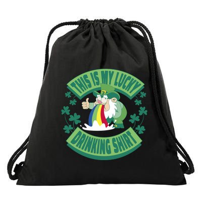 This Is My Lucky Drinking Shirt St Patricks' Day Drawstring Bag