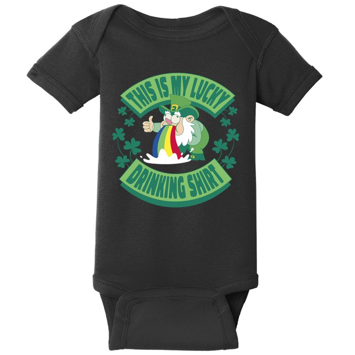 This Is My Lucky Drinking Shirt St Patricks' Day Baby Bodysuit