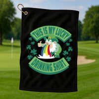 This Is My Lucky Drinking Shirt St Patricks' Day Golf Towel